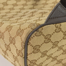 Load image into Gallery viewer, GUCCI グッチ GGキャンバスバックパック リュック ブラウン ベージュ 刻印入りレザー 449906 213048 GGパターン 美品 中古 4a002071