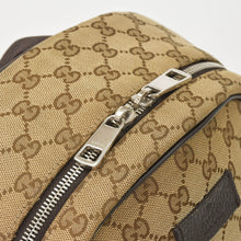 Load image into Gallery viewer, GUCCI グッチ GGキャンバスバックパック リュック ブラウン ベージュ 刻印入りレザー 449906 213048 GGパターン 美品 中古 4a002071