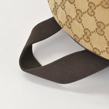 Load image into Gallery viewer, GUCCI グッチ GGキャンバスバックパック リュック ブラウン ベージュ 刻印入りレザー 449906 213048 GGパターン 美品 中古 4a002071