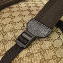 Load image into Gallery viewer, GUCCI グッチ GGキャンバスバックパック リュック ブラウン ベージュ 刻印入りレザー 449906 213048 GGパターン 美品 中古 4a002071