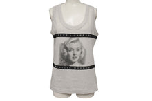 画像をギャラリービューアに読み込む, DOLCE&amp;GABBANA ドルチェアンドガッバーナ マリリンモンロー プリント タンクトップ 2006年 グレー コットン F8413T サイズ40 美品 中古 4b002074
