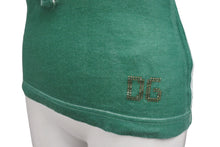 画像をギャラリービューアに読み込む, DOLCE＆GABBANA ドルチェアンドガッバーナ タンクトップ ラインストーン ロゴ グリーン ホワイト サイズ40 美品 中古 4b002078