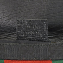 画像をギャラリービューアに読み込む, 極美品 GUCCI グッチ GGキャンバス ショルダーバッグ ゴールド金具 131096 ブラック グリーン レッド 中古 4a002079