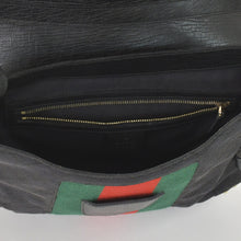 画像をギャラリービューアに読み込む, 極美品 GUCCI グッチ GGキャンバス ショルダーバッグ ゴールド金具 131096 ブラック グリーン レッド 中古 4a002079