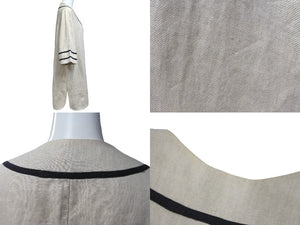 CHANEL Short Sleeve Shirt Coco Mark Baseball Shirt Women's Beige Black Short Sleeve Good Condition Used 20853