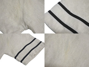 CHANEL Short Sleeve Shirt Coco Mark Baseball Shirt Women's Beige Black Short Sleeve Good Condition Used 20853