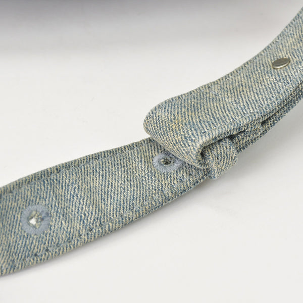 BOTTEGA VENETA Maxi Intrecciato Cassette Shoulder Bag Denim Fabric Indigo Washed Handbag Good Condition Used 4a002092