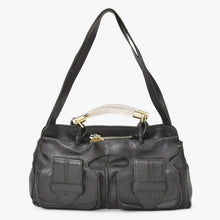 画像をギャラリービューアに読み込む, Chloe クロエ Saskia サスキア ブラック 2WAY Hand Bag ハンドバッグ ゴールド金具 ブラック 美品 中古 4a002099