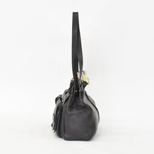 画像をギャラリービューアに読み込む, Chloe クロエ Saskia サスキア ブラック 2WAY Hand Bag ハンドバッグ ゴールド金具 ブラック 美品 中古 4a002099