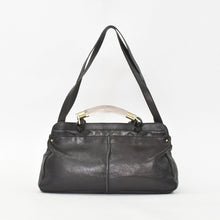 画像をギャラリービューアに読み込む, Chloe クロエ Saskia サスキア ブラック 2WAY Hand Bag ハンドバッグ ゴールド金具 ブラック 美品 中古 4a002099