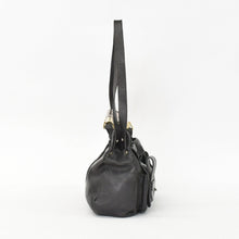 画像をギャラリービューアに読み込む, Chloe クロエ Saskia サスキア ブラック 2WAY Hand Bag ハンドバッグ ゴールド金具 ブラック 美品 中古 4a002099