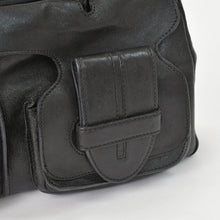 画像をギャラリービューアに読み込む, Chloe クロエ Saskia サスキア ブラック 2WAY Hand Bag ハンドバッグ ゴールド金具 ブラック 美品 中古 4a002099