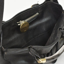 画像をギャラリービューアに読み込む, Chloe クロエ Saskia サスキア ブラック 2WAY Hand Bag ハンドバッグ ゴールド金具 ブラック 美品 中古 4a002099