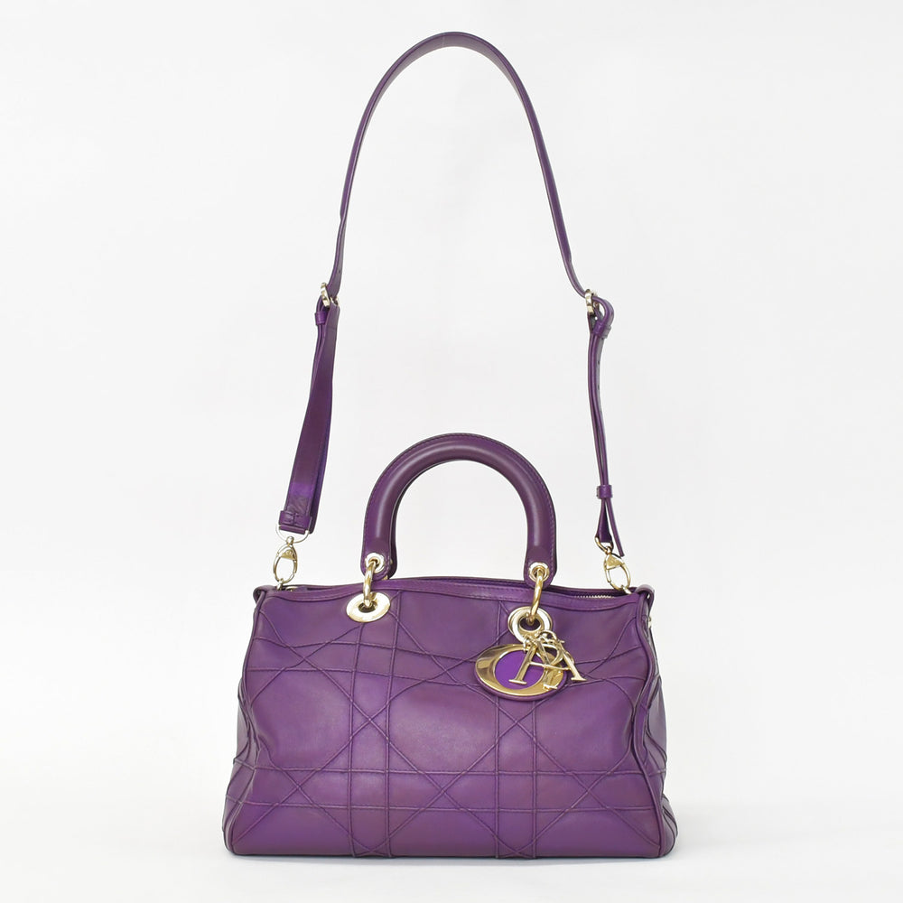 Christian Dior Granville Medium Granville Medium 2WAY Bag 09-BO-0162 Cannage Good Condition Used 4a002102