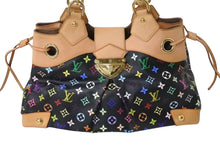 Load image into Gallery viewer, 極美品 LOUISVUITTON ルイヴィトン モノグラム マルチカラー 村上隆 ウルスラ ブラック ハンドバッグ M40124 中古 4b002105