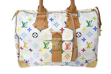 Load image into Gallery viewer, 極美品 LOUIS VUITTON ルイヴィトン スピーディ30 ハンドバッグ M92643 モノグラム マルチカラー 村上隆 ホワイト 中古 4b002106