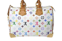Load image into Gallery viewer, 極美品 LOUIS VUITTON ルイヴィトン スピーディ30 ハンドバッグ M92643 モノグラム マルチカラー 村上隆 ホワイト 中古 4b002106