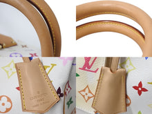 Load image into Gallery viewer, 極美品 LOUIS VUITTON ルイヴィトン スピーディ30 ハンドバッグ M92643 モノグラム マルチカラー 村上隆 ホワイト 中古 4b002106