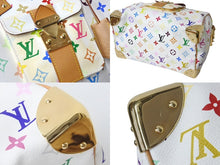 Load image into Gallery viewer, 極美品 LOUIS VUITTON ルイヴィトン スピーディ30 ハンドバッグ M92643 モノグラム マルチカラー 村上隆 ホワイト 中古 4b002106