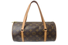 Load image into Gallery viewer, 極美品 LOUIS VUITTON ルイヴィトン パピヨン26 ハンドバッグ M51366 モノグラム PVC レザー ブラウン ゴールド金具 中古 4b002110