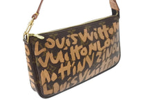 画像をギャラリービューアに読み込む, LOUIS VUITTON ルイヴィトン ポシェットアクセソワ―ル ポーチ M92193 モノグラム グラフィティ ブラウン PVC 美品 中古 4b002111