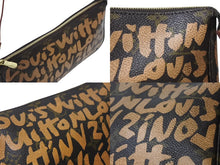 画像をギャラリービューアに読み込む, LOUIS VUITTON ルイヴィトン ポシェットアクセソワ―ル ポーチ M92193 モノグラム グラフィティ ブラウン PVC 美品 中古 4b002111