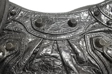 画像をギャラリービューアに読み込む, 新品同様 BALENCIAGA バレンシアガ LE CAGOLE ルカゴール ミニショルダーバッグ 695814 レザー 2way スタッズ シルバー 中古 4b002113