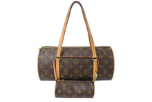 Load image into Gallery viewer, LOUIS VUITTON ルイヴィトン パピヨン26 ハンドバッグ M51366 モノグラム PVC レザー ブラウン ゴールド金具 美品 中古 4b002122