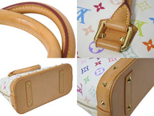 Load image into Gallery viewer, LOUIS VUITTON ルイヴィトン アルマPM ハンドバッグ M40443 モノグラム マルチカラー 村上隆 ホワイト ゴールド金具 新型 美品 中古 4b002123