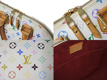 Load image into Gallery viewer, LOUIS VUITTON ルイヴィトン アルマPM ハンドバッグ M40443 モノグラム マルチカラー 村上隆 ホワイト ゴールド金具 新型 美品 中古 4b002123