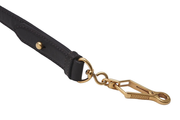 No-brand Kelly type shoulder strap accessory Brown leather Gold hardware Good condition Used 21264