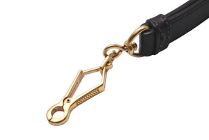 No-brand Kelly type shoulder strap accessory Brown leather Gold hardware Good condition Used 21264