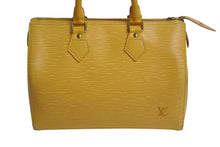 Load image into Gallery viewer, LOUIS VUITTON ルイヴィトン スピーディ25 ハンドバッグ ボストンバッグ M43019 エピレザー イエロー ゴールド金具 美品 中古 4b002127