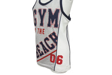 画像をギャラリービューアに読み込む, Dolce&amp;Gabbana ドルチェ&amp;ガッバーナ 1970’s Gym on the Beach 切り返し パッチワーク タンクトップ メンズ サイズ M グレー トリコカラー 美品 中古 4b002131