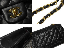 Load image into Gallery viewer, 極美品 CHANEL シャネル マトラッセ23 Wフラップ Wチェーンショルダーバッグ 3番台 ラムスキン ココマーク ブラック ゴールド金具 中古 4b002134