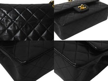 Load image into Gallery viewer, 極美品 CHANEL シャネル マトラッセ23 Wフラップ Wチェーンショルダーバッグ 3番台 ラムスキン ココマーク ブラック ゴールド金具 中古 4b002134