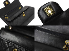 Load image into Gallery viewer, 極美品 CHANEL シャネル マトラッセ23 Wフラップ Wチェーンショルダーバッグ 3番台 ラムスキン ココマーク ブラック ゴールド金具 中古 4b002134