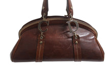 Load image into Gallery viewer, Christian Dior クリスチャンディオール ハンドバッグ ヴィンテージ ロゴモチーフ フラワー刺繍 ブラウン 美品 中古 4b002160