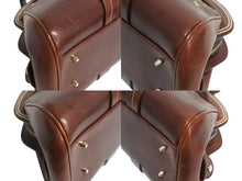 Load image into Gallery viewer, Christian Dior クリスチャンディオール ハンドバッグ ヴィンテージ ロゴモチーフ フラワー刺繍 ブラウン 美品 中古 4b002160