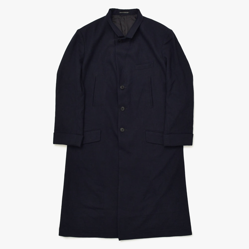 極美品 Y's for men ワイズフォーメン ヨウジヤマモト ウールギャバジン製ドクタージャケット チェスターコート アウター ブラック ウール MO-JO2-101 中古 4a002164