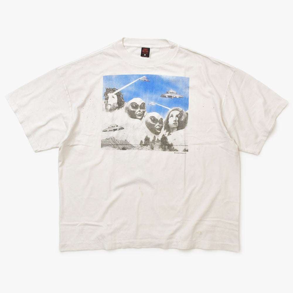 Like new SAINT Mxxxxxx St. Michael SW SS TEE KIKI WHITE Sean Weatherspoon SM-HR8-0000-C22 SF style Vintage processing White XXL size Used 4a002166