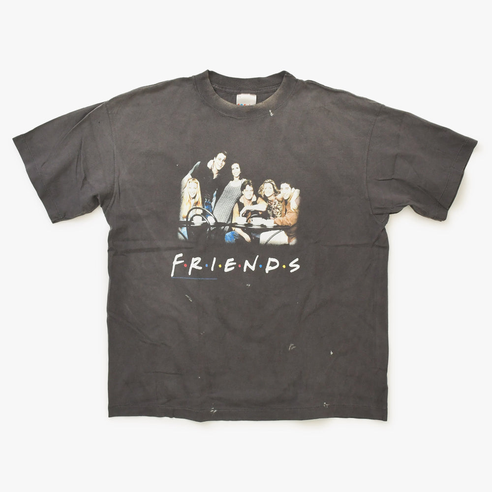 新品未使用 SAINT Mxxxxxx セントマイケル FRD SS TEE FRIENDS BLACK フレンズ ヴィンテージ加工 グラフィックデザイン 中古 4a002167