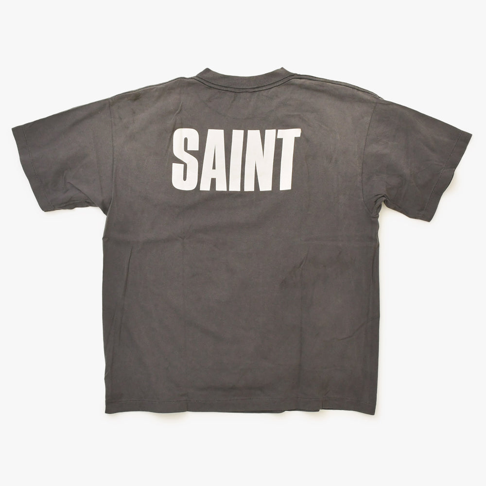 新品未使用 SAINT Mxxxxxx セントマイケル FRD SS TEE FRIENDS BLACK フレンズ ヴィンテージ加工 グラフィックデザイン 中古 4a002167