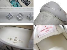 画像をギャラリービューアに読み込む, 新品同様 LOUIS VUITTON ルイヴィトン ヴァージルフレンズ ローカットスニーカー 1A8Q83 レザー キャンバス ホワイト マルチカラー サイズ9.5 中古 4b002178