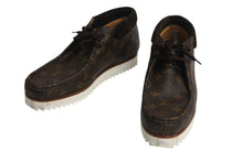 画像をギャラリービューアに読み込む, LOUIS VUITTON ルイヴィトン NIGO アンクルブーツ LVモッズ 1A81EA モノグラム ブラウン サイズ9 美品 中古 4b002187