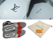 画像をギャラリービューアに読み込む, 極美品 LOUIS VUITTON ルイヴィトン LVトレイナー ハイカットスニーカー ヴァージル期 1A54IS ブラック グレー サイズ9 中古 4b002188