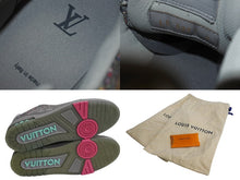 画像をギャラリービューアに読み込む, 極美品 LOUIS VUITTON ルイヴィトン LVトレイナーローカットスニーカー 1a998b ヴァージル期 ツイード グレー マルチカラー 9 中古 4b002196