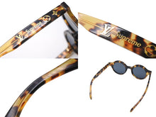 画像をギャラリービューアに読み込む, LOUIS VUITTON ルイヴィトン SUPREME シュプリーム サングラス Z0990W サイズ46◻︎23ブラウン ゴールド金具 美品 中古 4b002208