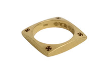 画像をギャラリービューアに読み込む, CHROME HEARTS クロムハーツ スクエアサークル リング 重量約8.4g 22K サイズ 11.5号 22K刻印 ゴールド 美品 中古 4b002211