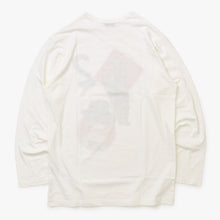 画像をギャラリービューアに読み込む, 新品未使用 YohJi Yamamoto POUR HOMME 山本耀司 30/1 Combed Single Jersey PT Long Sleeve T-Shirt 美人画 ロンT 長袖Tシャツ ホワイト 30/1コーマ糸 中古 4a002257